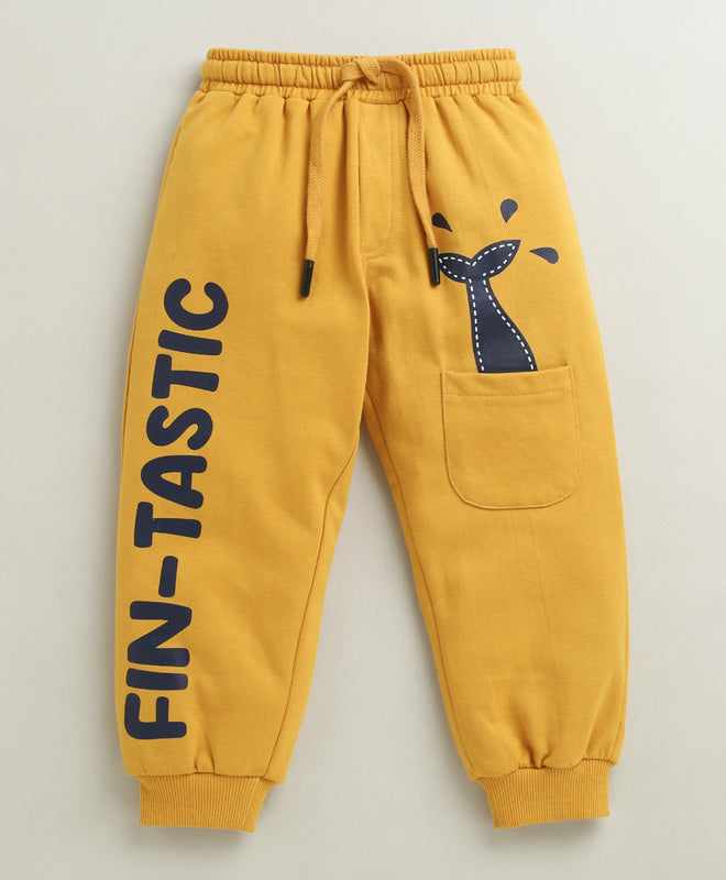 Mustard Boys Cotton Full Length Jogger