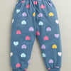 Blue Girls Cotton Jogger