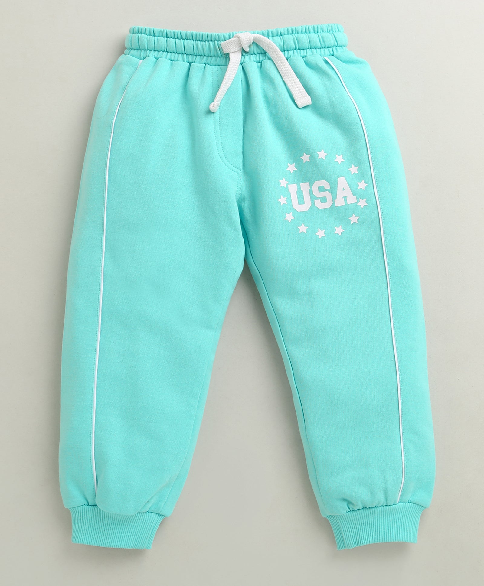 Turquoise Girls Cotton Jogger