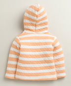 Bumzee Orange Striped Winter Set, Full Sleeves, Padded