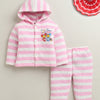Pink Girls Full Sleeves Polyfill Winter Wear Set