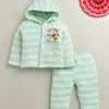 Mint Green Girls Full Sleeves Polyfill Winter Wear Set