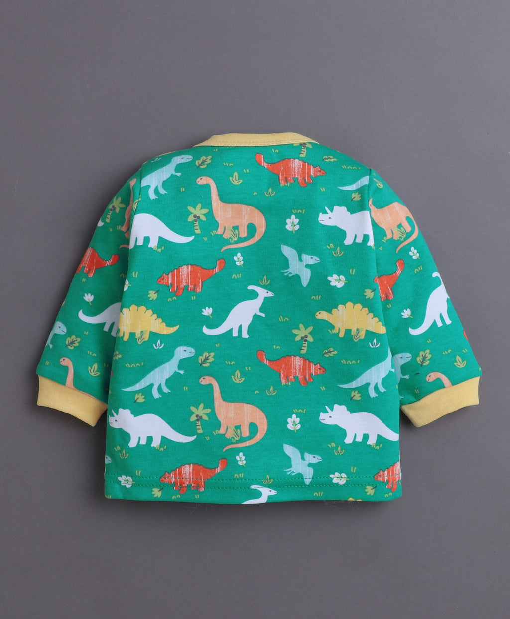 Bumzee Green Animal Print Jabla & Pyjama Set, Full Sleeves, 100% Cotton