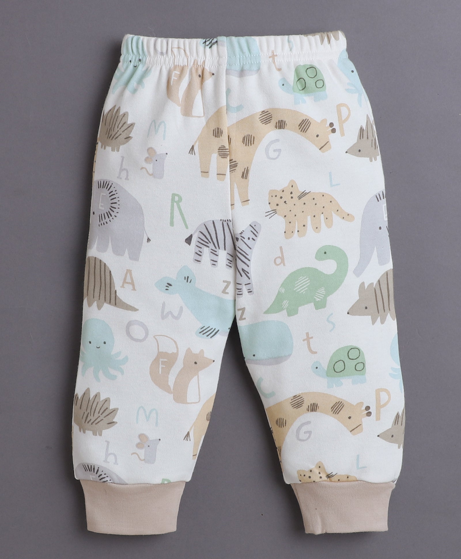 Beige Baby Boys Full Sleeves Jabla & Pyjama Set