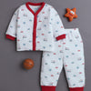 White Baby Boys Full Sleeves Jabla & Pyjama Set