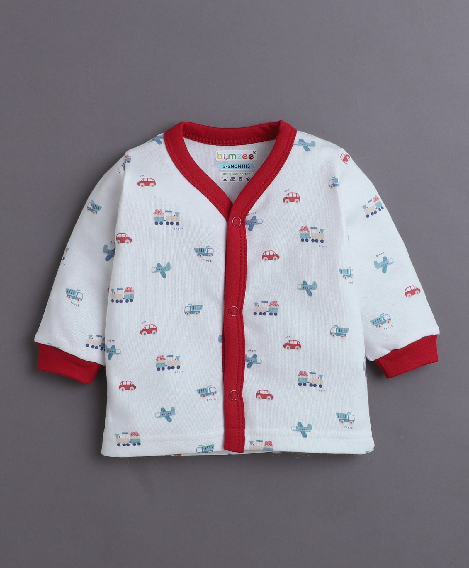 White Baby Boys Full Sleeves Jabla & Pyjama Set