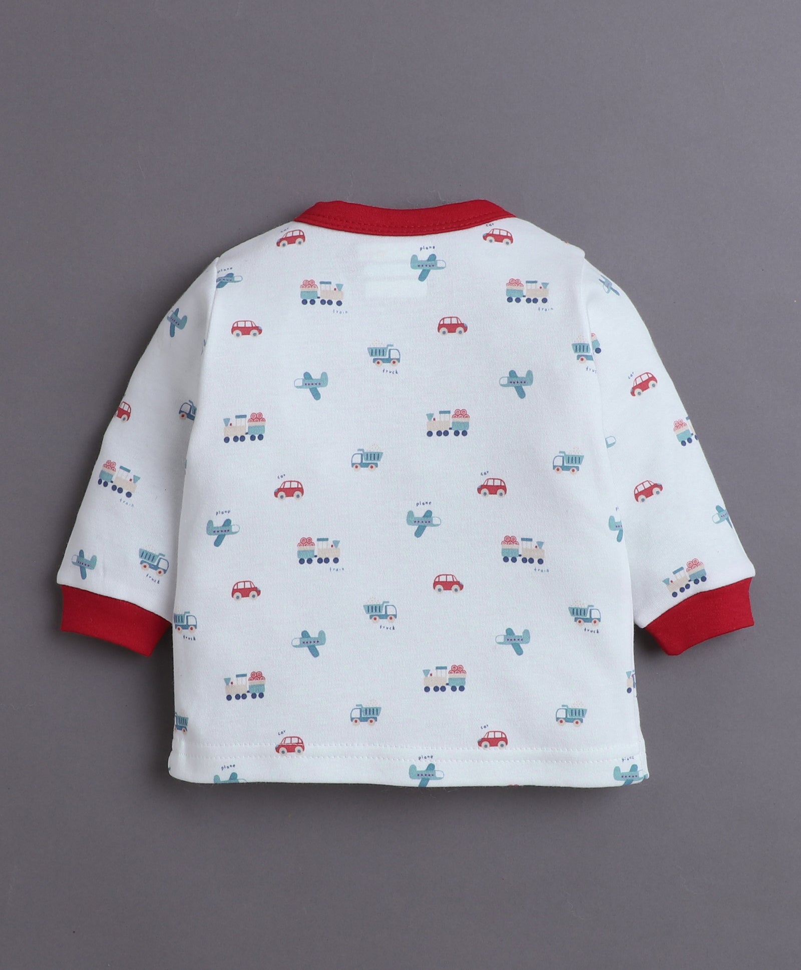 White Baby Boys Full Sleeves Jabla & Pyjama Set