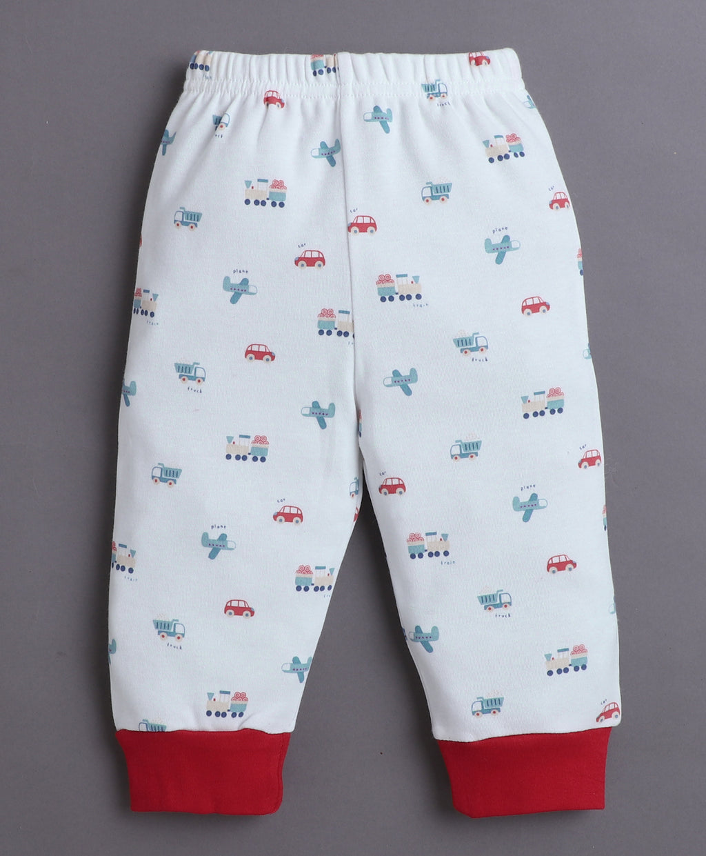 Bumzee White Graphic Print Jabla & Pyjama Set, Full Sleeves, 100% Cotton (Style Peb11076)