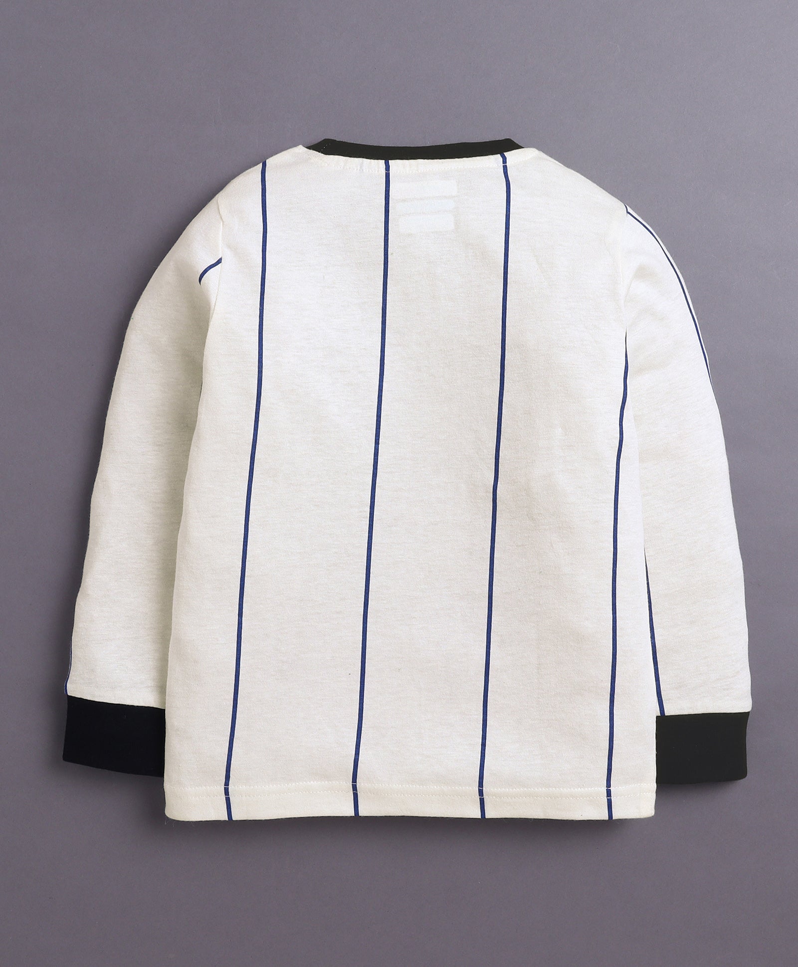Cream Boys Full Sleeves Cotton T-Shirt & Pyjama Set
