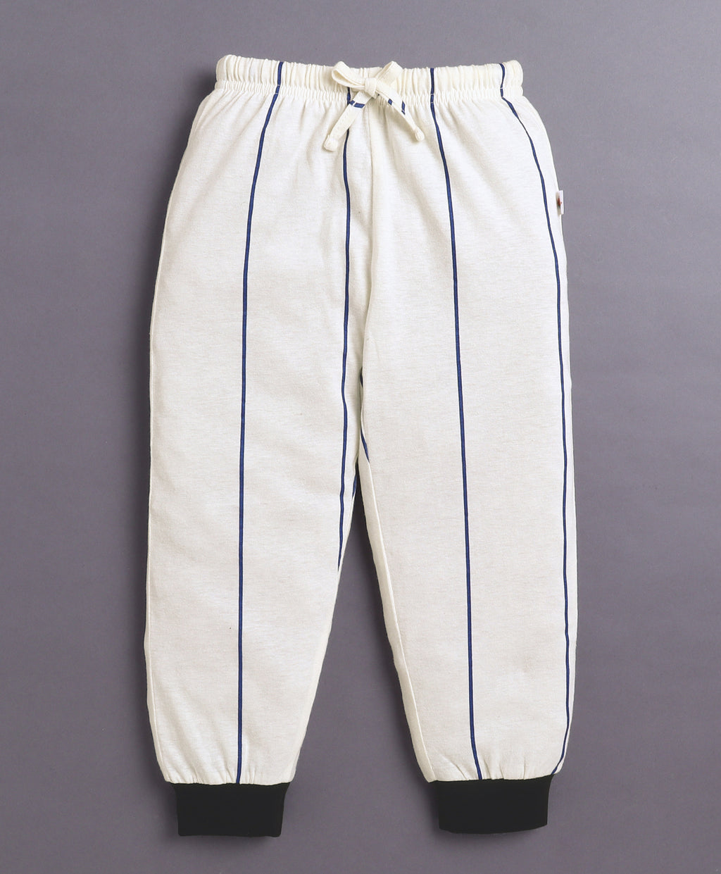 Bumzee Cream Striped T-Shirt & Pyjama Set, Full Sleeves, 100% Cotton