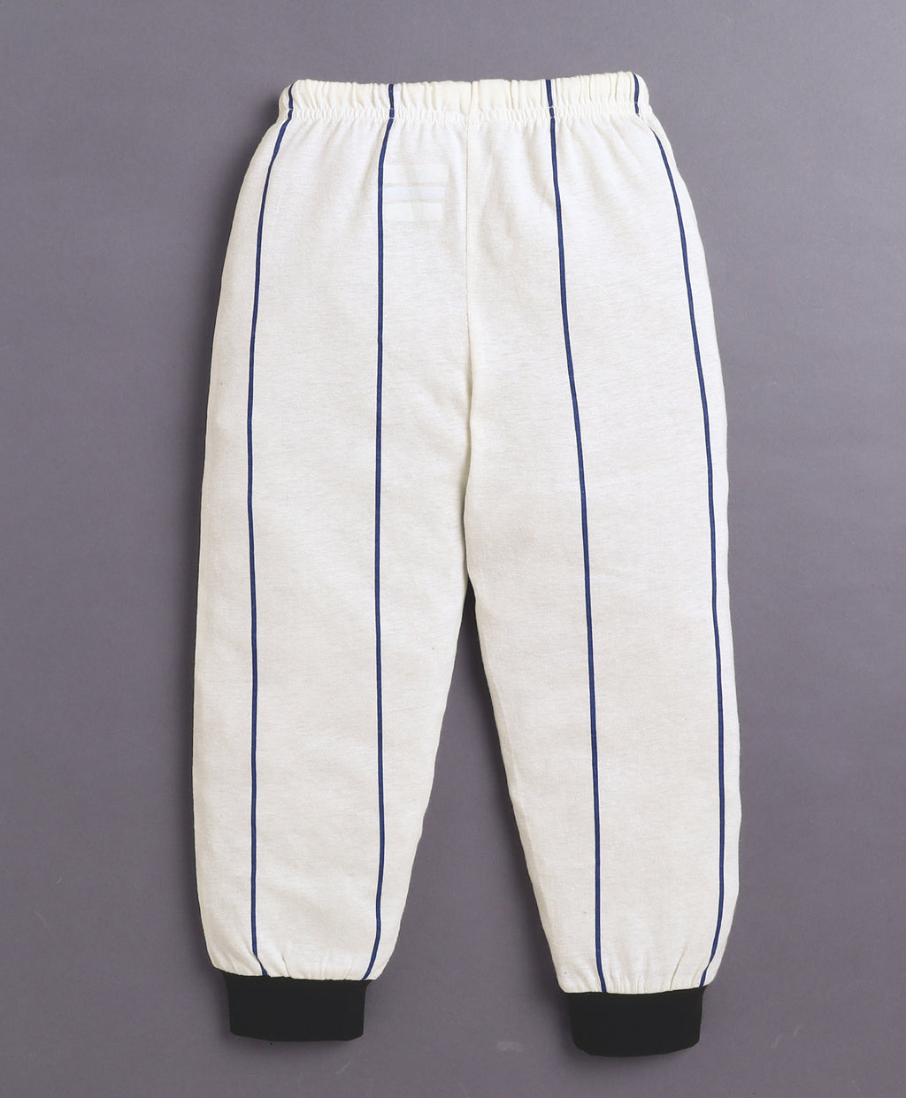 Bumzee Cream Striped T-Shirt & Pyjama Set, Full Sleeves, 100% Cotton