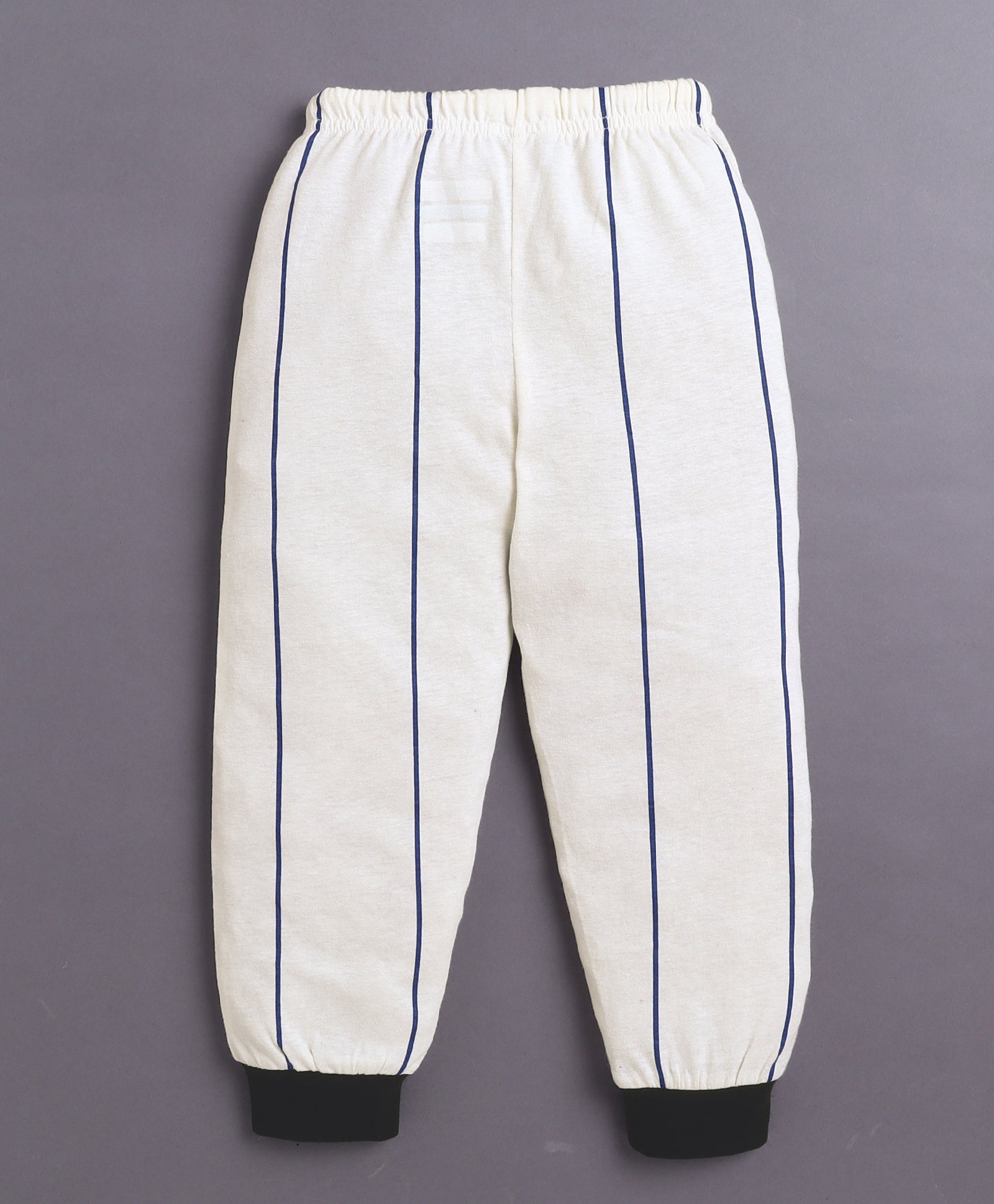 Cream Boys Full Sleeves Cotton T-Shirt & Pyjama Set