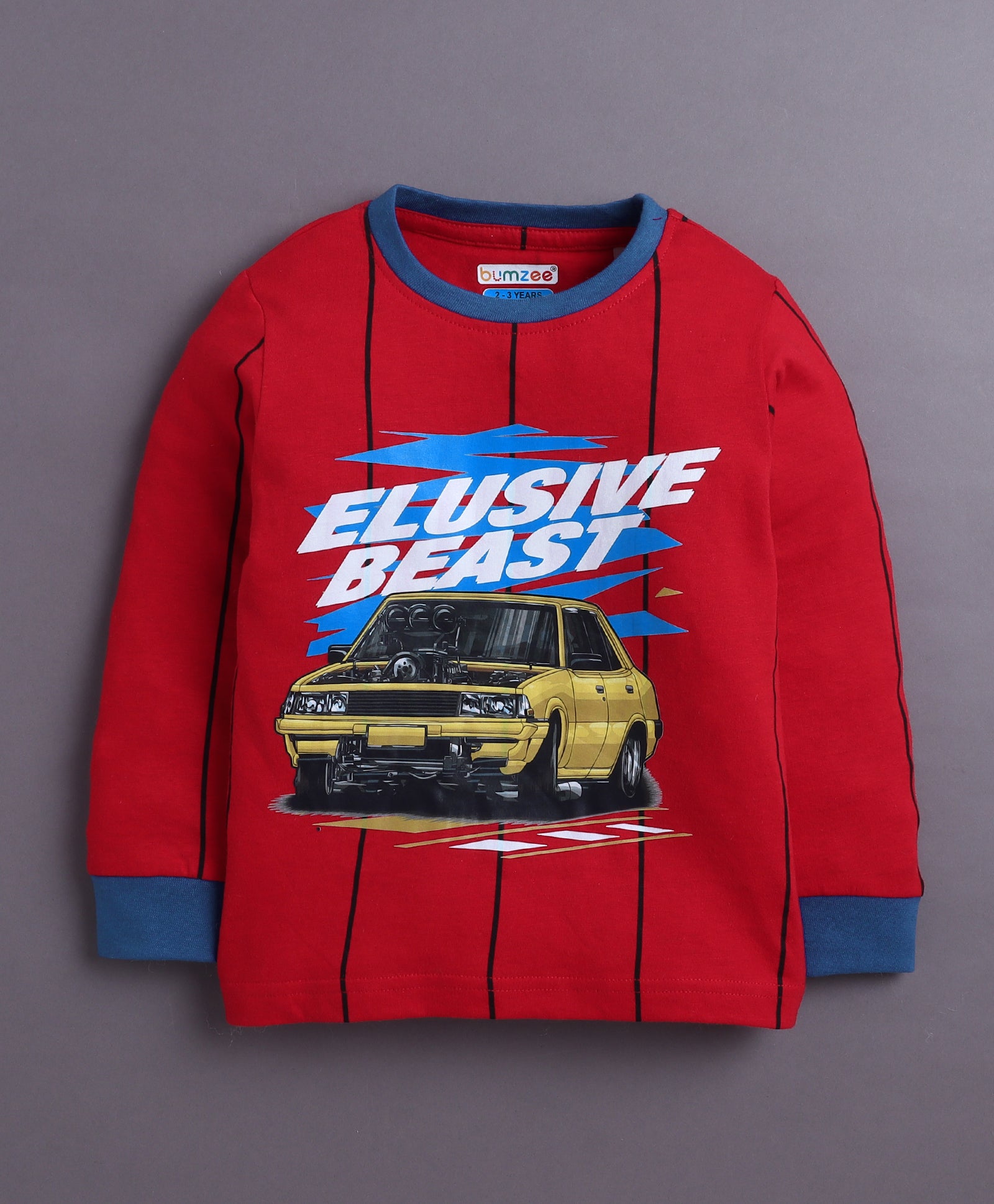 Red Boys Full Sleeves Cotton T-Shirt & Pyjama Set