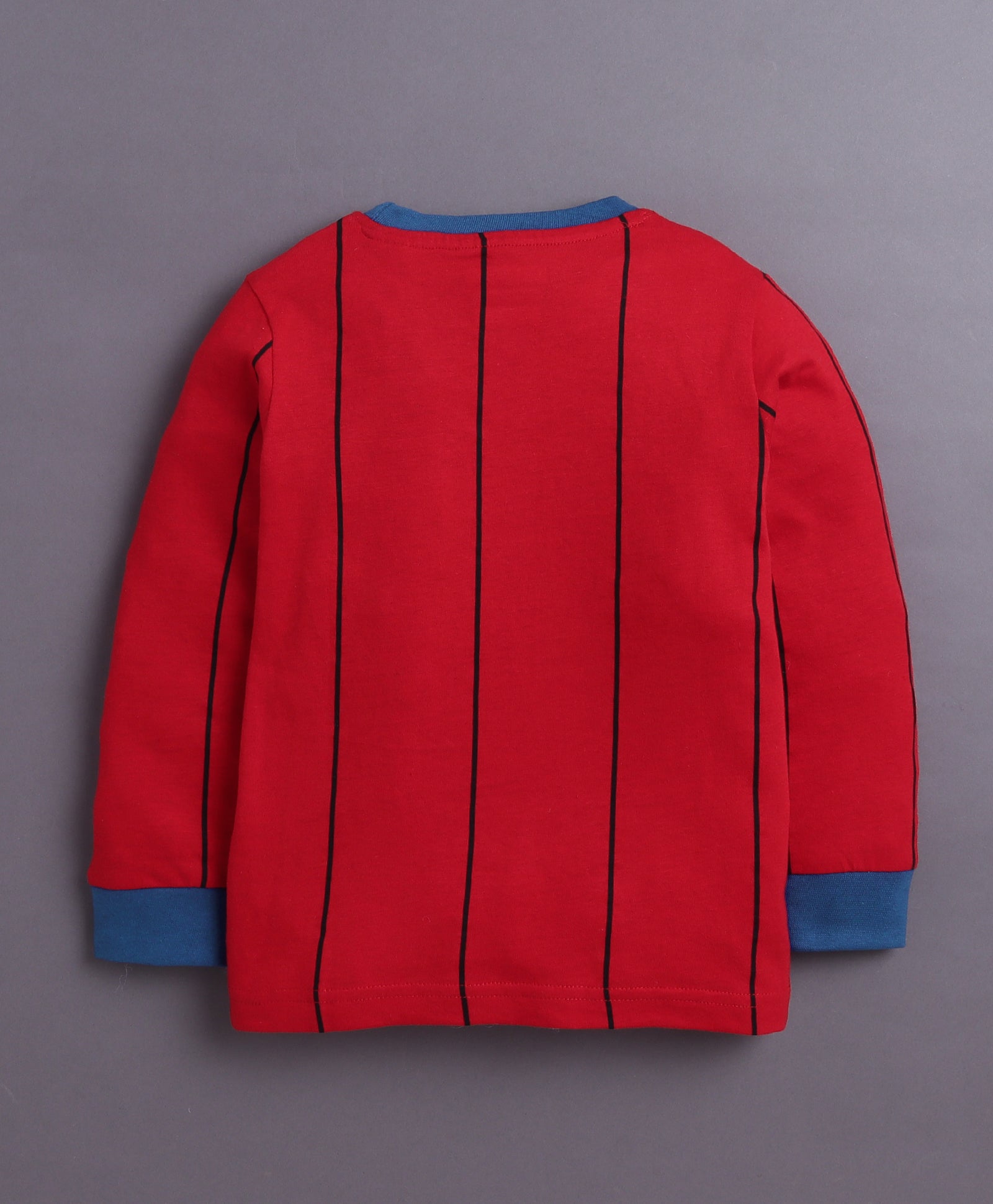 Red Boys Full Sleeves Cotton T-Shirt & Pyjama Set