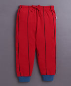 Bumzee Red Striped T-Shirt & Pyjama Set, Full Sleeves, 100% Cotton