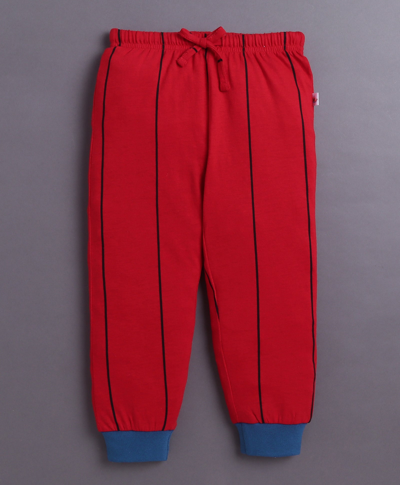 Red Boys Full Sleeves Cotton T-Shirt & Pyjama Set