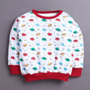 White & Red Boys Full Sleeves Cotton T-Shirt & Jogger Set