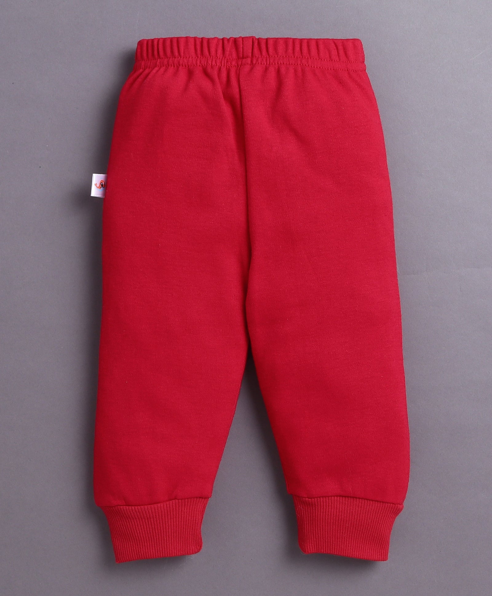 White & Red Boys Full Sleeves Cotton T-Shirt & Jogger Set