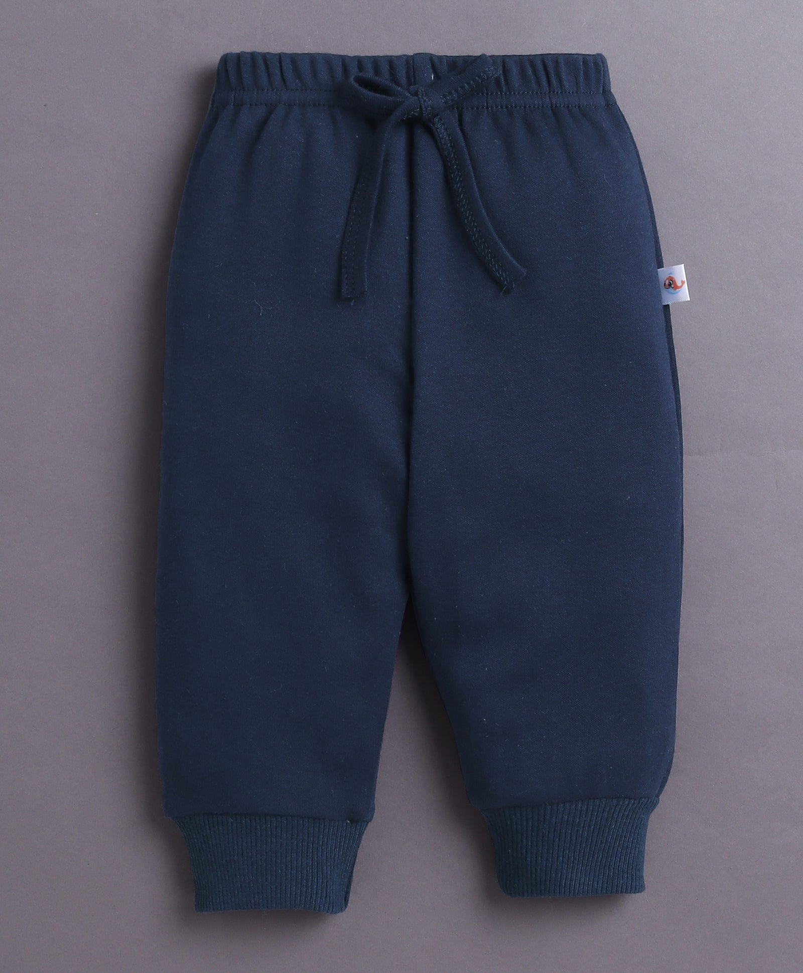 White & Navy Boys Full Sleeves Cotton T-Shirt & Jogger Set