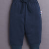 White & Navy Boys Full Sleeves Cotton T-Shirt & Jogger Set