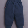White & Navy Boys Full Sleeves Cotton T-Shirt & Jogger Set