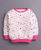 Bumzee Baby Pink & Pink Animal Print T-Shirt & Jogger Set, Full Sleeves