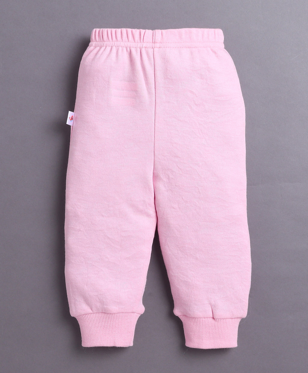 Bumzee White & Baby Pink Animal Print T-Shirt & Jogger Set, Full Sleeves