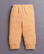 Bumzee Orange Animal Print T-Shirt & Jogger Set, Full Sleeves, 100% Cotton