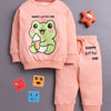 Peach Girls Full Sleeves Cotton T-Shirt & Jogger Set