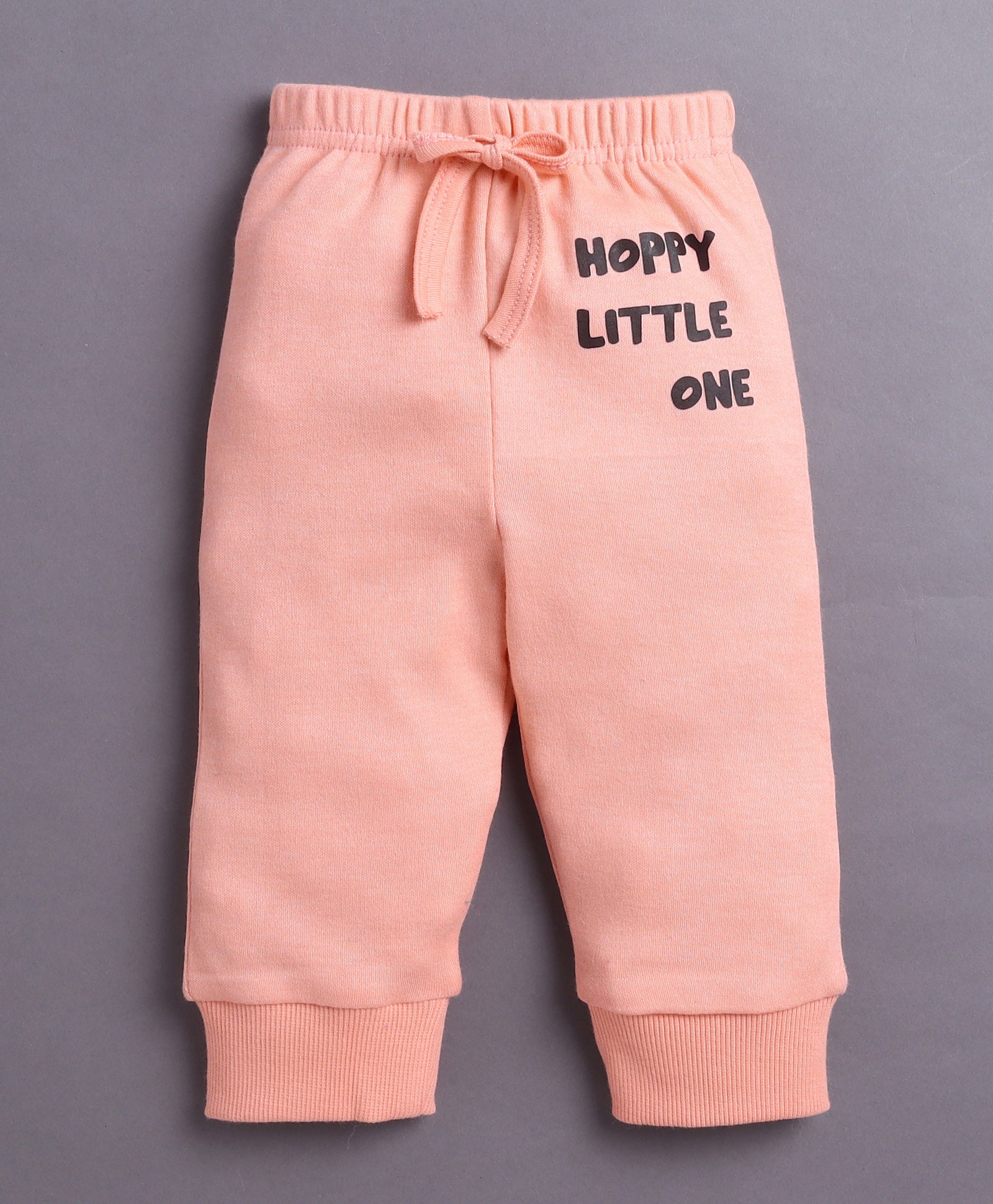 Peach Girls Full Sleeves Cotton T-Shirt & Jogger Set