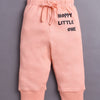 Peach Girls Full Sleeves Cotton T-Shirt & Jogger Set