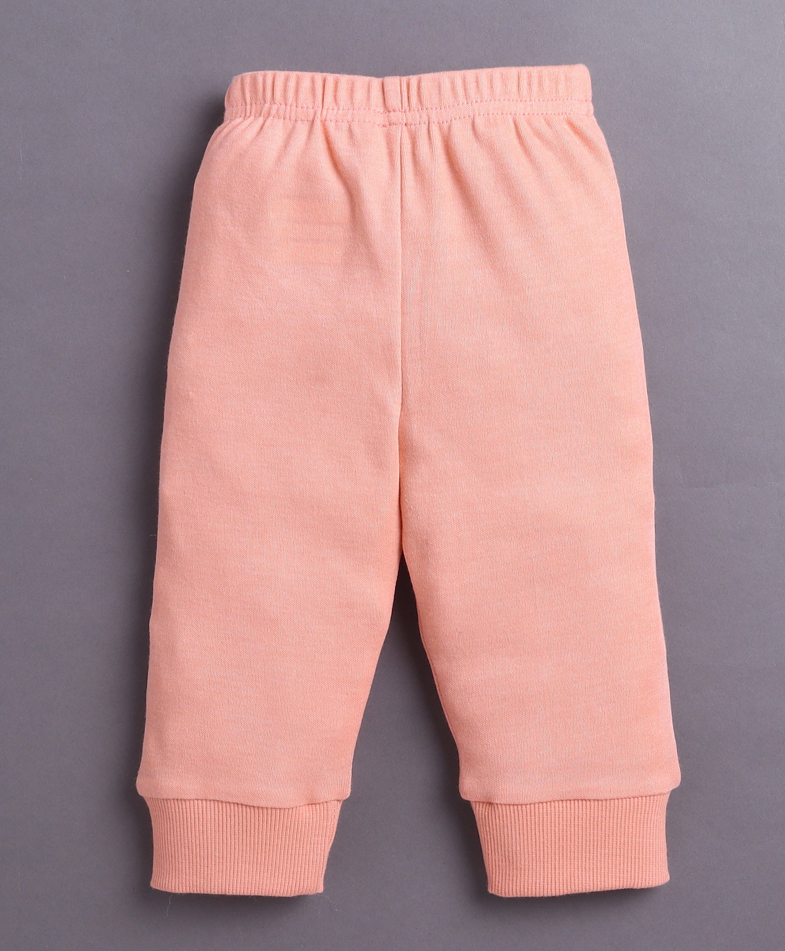Peach Girls Full Sleeves Cotton T-Shirt & Jogger Set