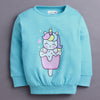 Blue Girls Full Sleeves Cotton T-Shirt & Jogger Set