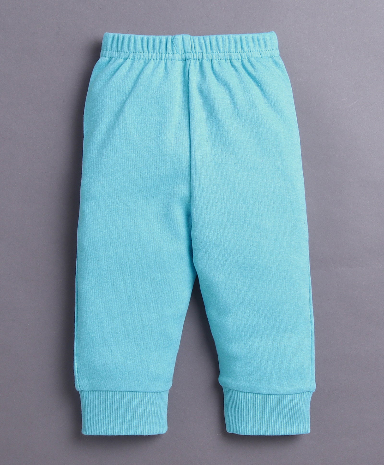 Blue Girls Full Sleeves Cotton T-Shirt & Jogger Set