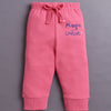 Pink Girls Full Sleeves Cotton T-Shirt & Jogger Set