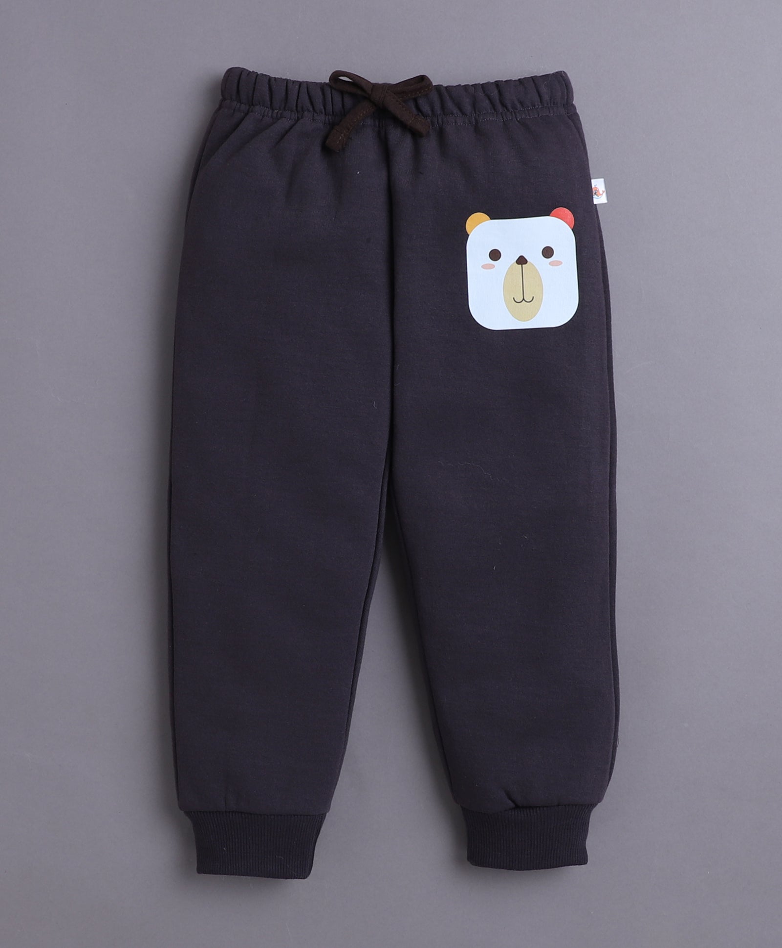 Mustard & Brown Boys Full Sleeves Sweatshirt & Jogger Set