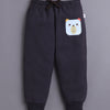 Mustard & Brown Boys Full Sleeves Sweatshirt & Jogger Set