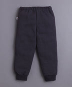 Bumzee Mustard & Brown Graphic Print Sweatshirt & Jogger Set, Full Sleeves, Fleece