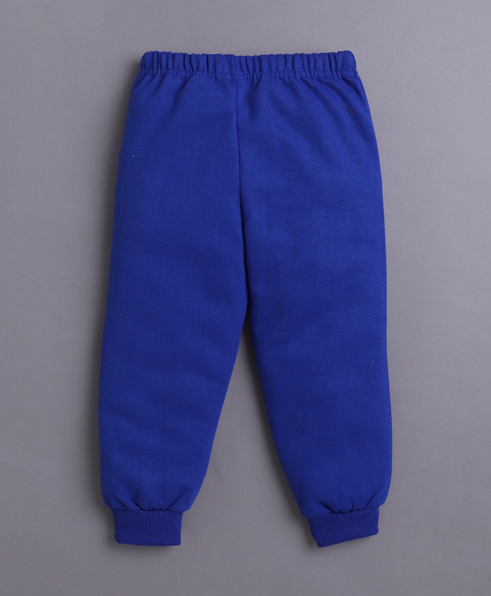 White & Blue Boys Full Sleeves Sweatshirt & Jogger Set