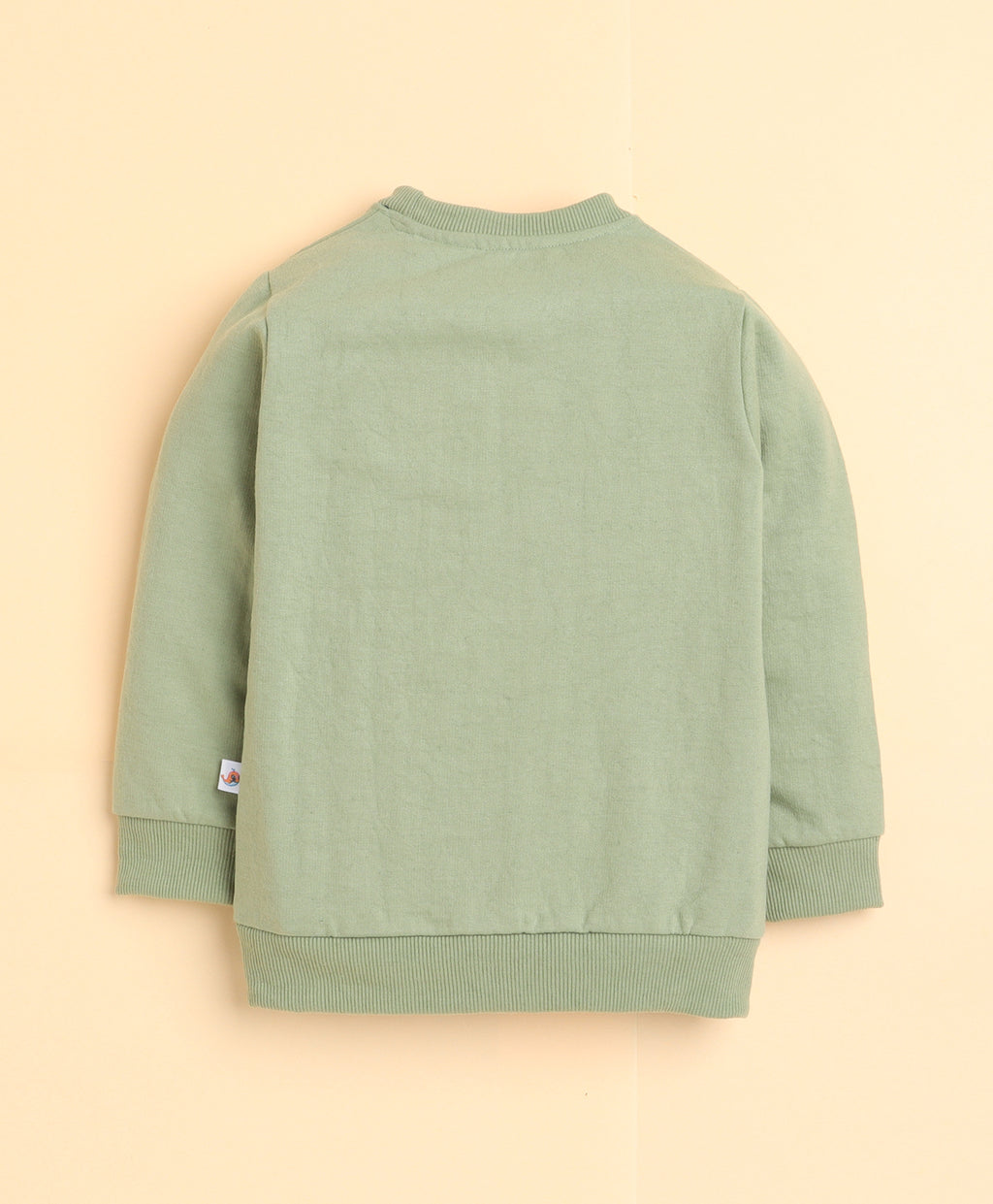 Bumzee Green & Navy Animal Print Sweatshirt & Jogger Set, Full Sleeves, Fleece