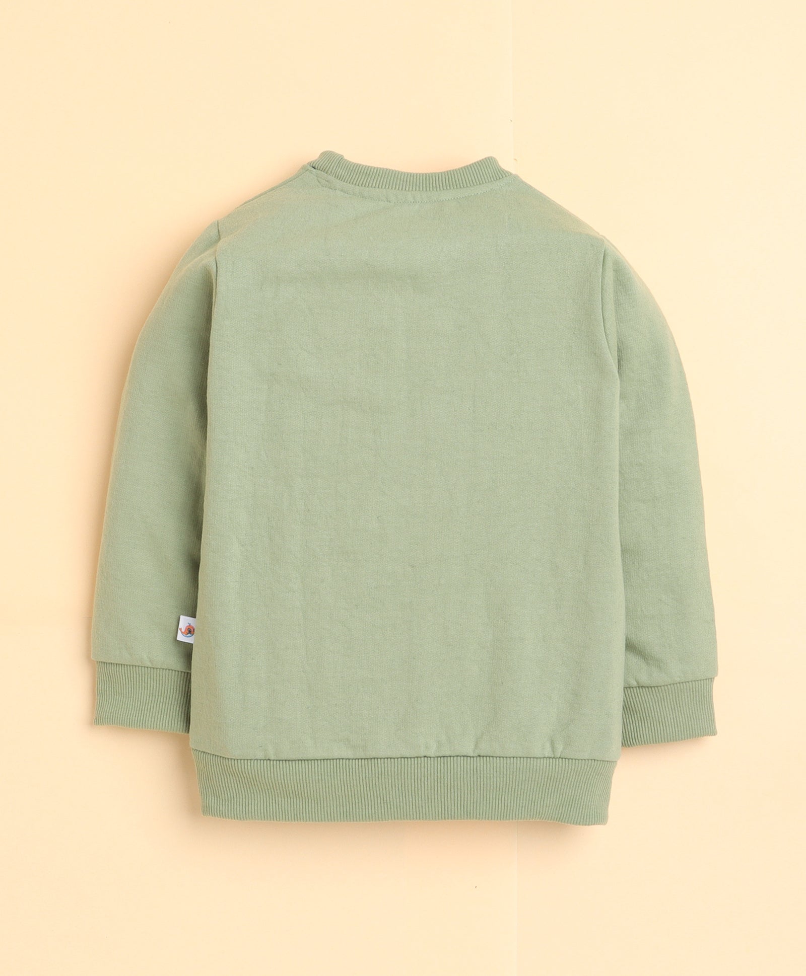 Green & Navy Girls Full Sleeves Sweatshirt & Jogger Set