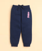 Bumzee Green & Navy Animal Print Sweatshirt & Jogger Set, Full Sleeves, Fleece