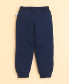 Bumzee Green & Navy Animal Print Sweatshirt & Jogger Set, Full Sleeves, Fleece