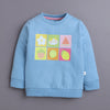 Blue & Pink Girls Full Sleeves Sweatshirt & Jogger Set