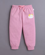 Bumzee Blue & Pink Animal Print Sweatshirt & Jogger Set, Full Sleeves, Fleece