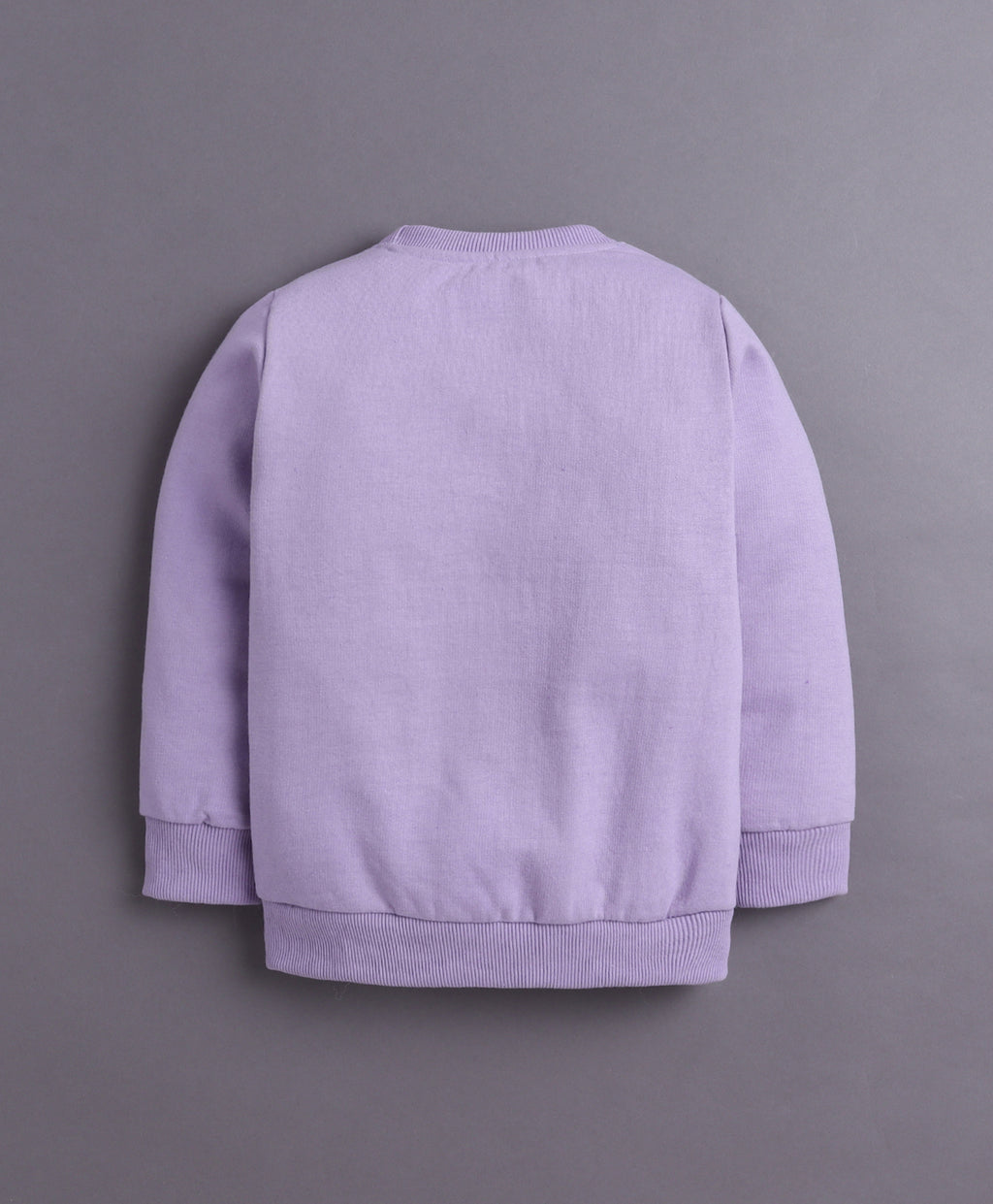 Bumzee Lavender & White Animal Print Sweatshirt & Jogger Set, Full Sleeves, Fleece