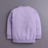 Lavender & White Girls Full Sleeves Sweatshirt & Jogger Set