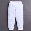 Lavender & White Girls Full Sleeves Sweatshirt & Jogger Set