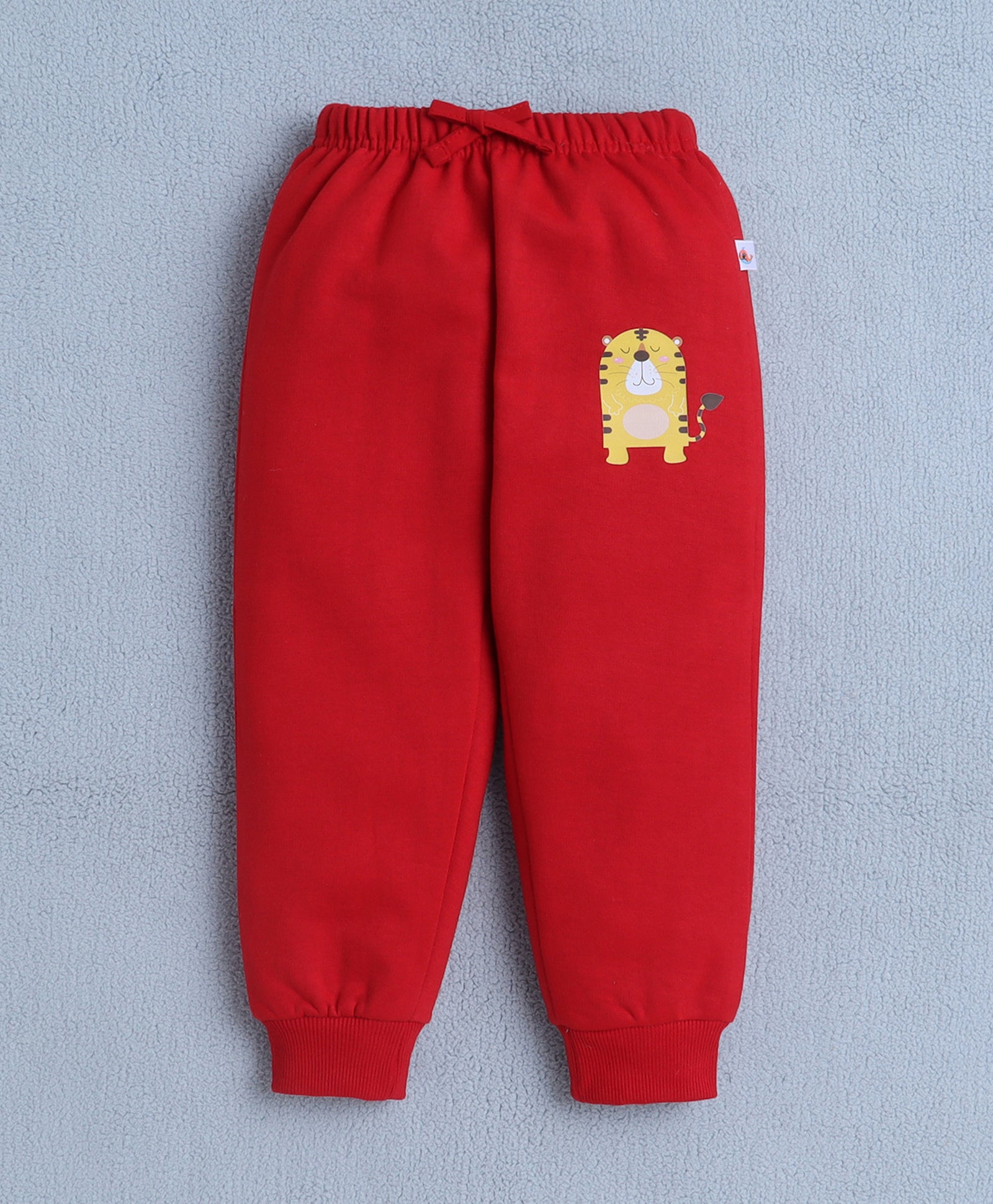 White & Red Boys Full Sleeves Sweatshirt & Jogger Set