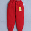 White & Red Boys Full Sleeves Sweatshirt & Jogger Set
